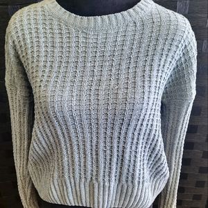 Crop sweater with open back